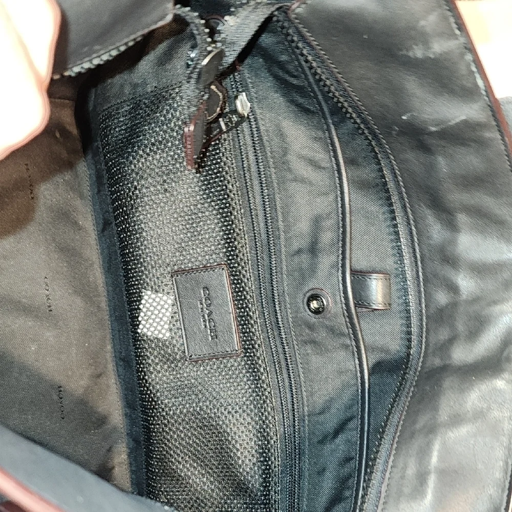 Coach Black Leather Laptop Tote